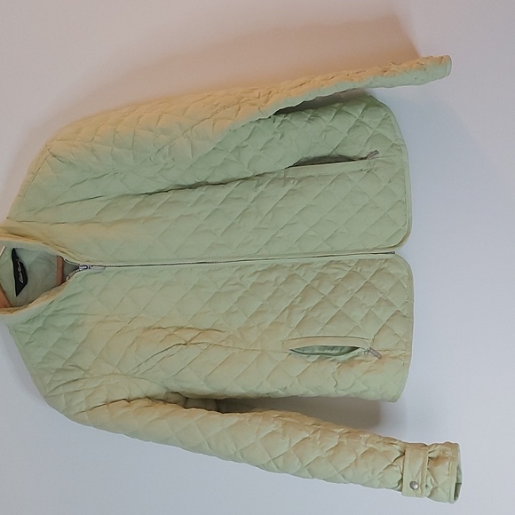 Eddie Bauer Quilted Goose Down Filled Jacket.  Mint Green Size Large - Picture 1 of 9